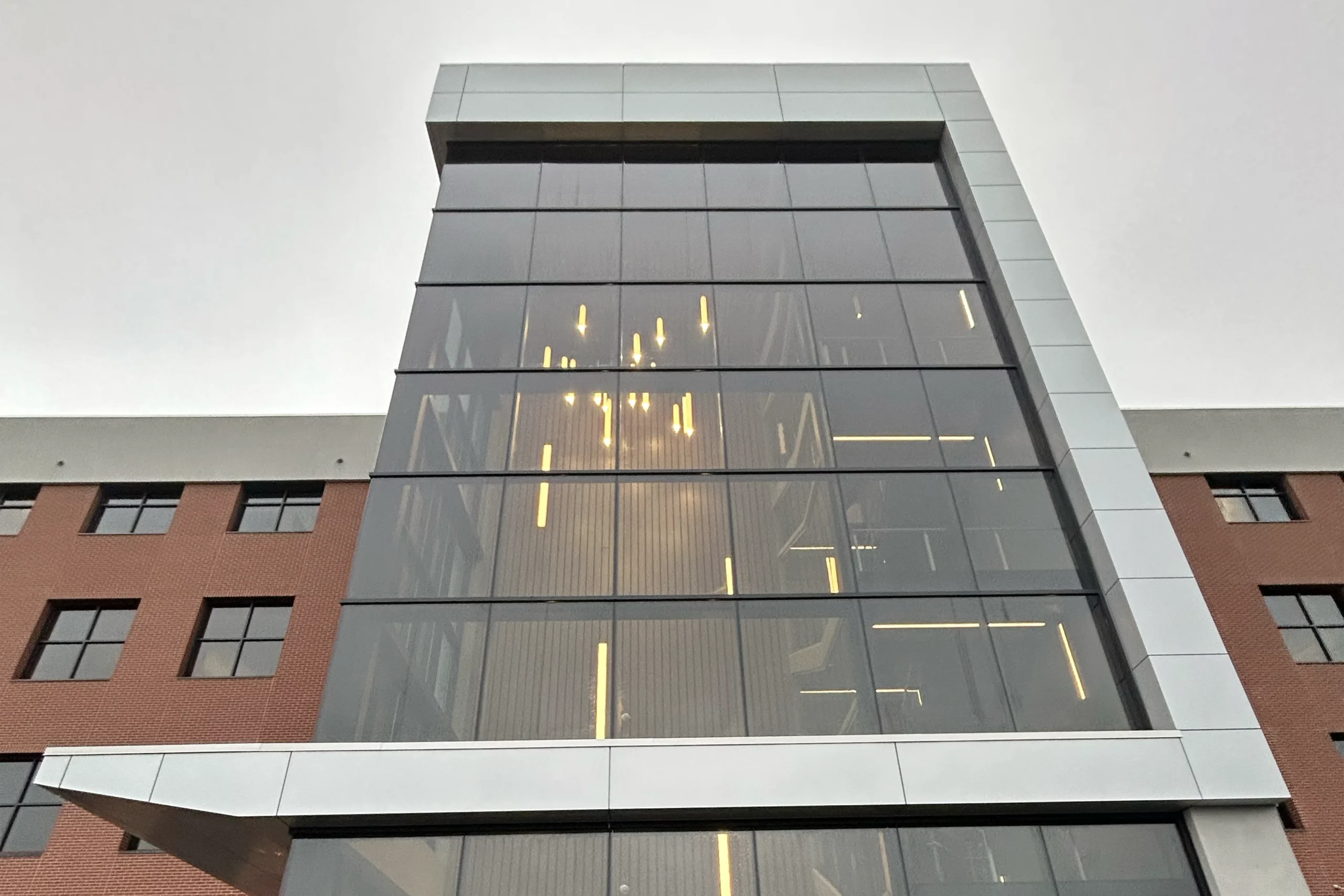 Large windows on a commercial building