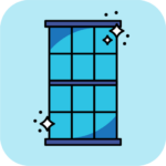 An Icon of a sparkling clean window